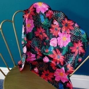 Pink Dahlias Real Silk Scarf