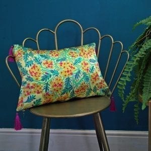 Yellow Coastal Flower Cushion