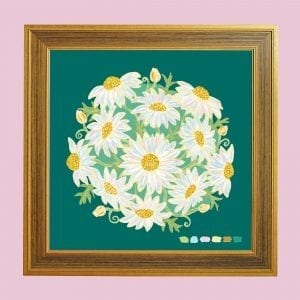 Green Daisy Bouquet Giclée Print