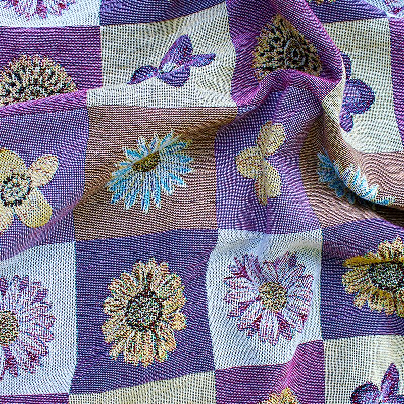 Floral Check 2WEB Caitlin Evans Silk Headbands